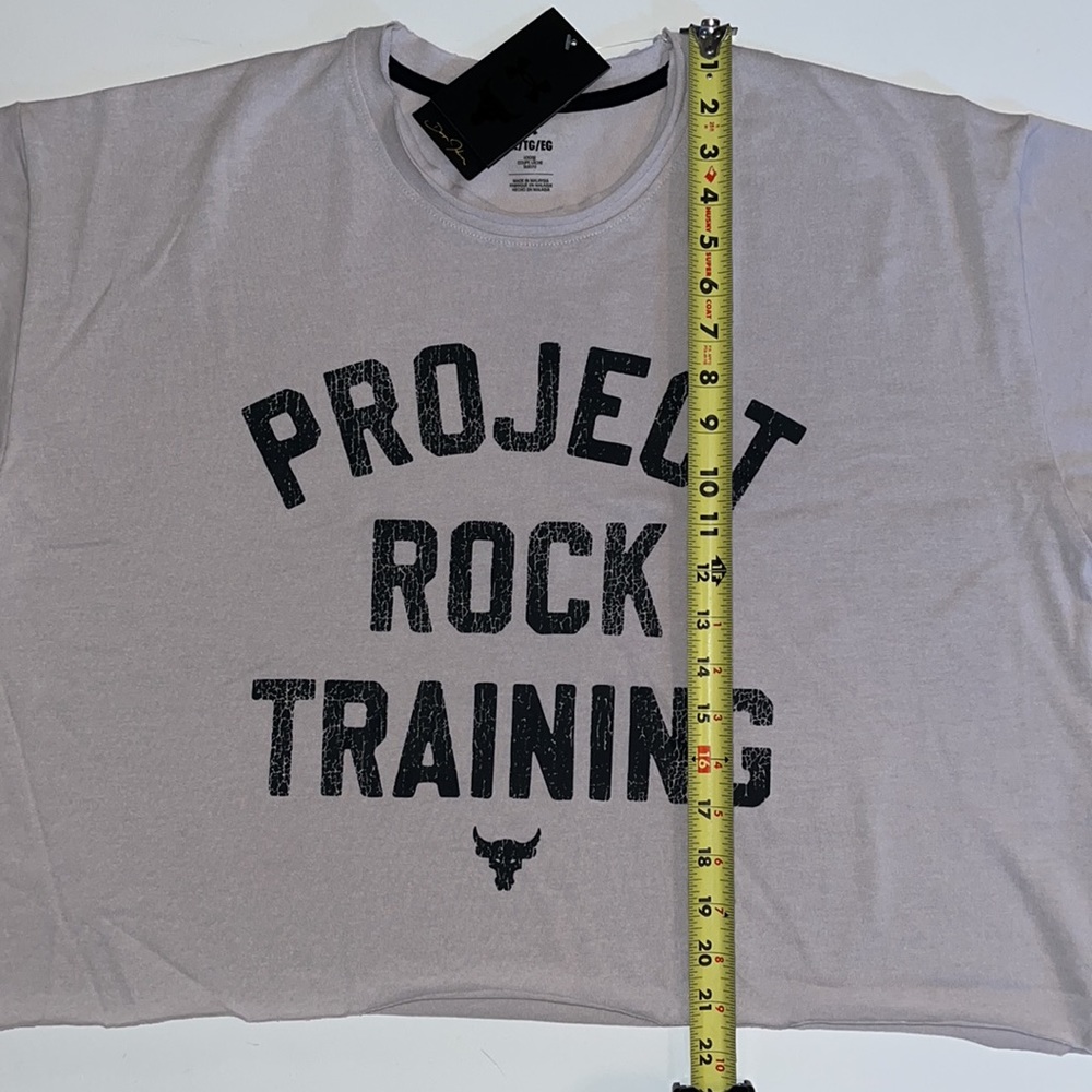 XL Under Armour Project Rock Training Cutoff Shirt mens gray NWT $45 - Picture 6 of 9